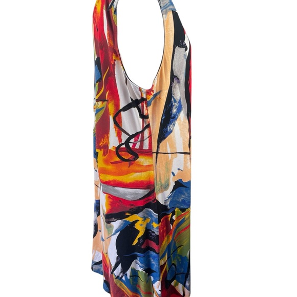 Michael Tyler Vibrant Abstract Sleeveless Dress, Size XL - Picture 3 of 6